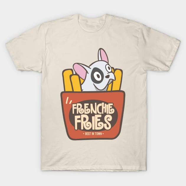 Frenchie Fries T-Shirt by BedRockDesign